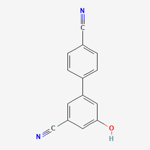 molecular formula C14H8N2O B1422160 3-Cyano-5-(4-cyanophenyl)phenol CAS No. 1261949-21-6