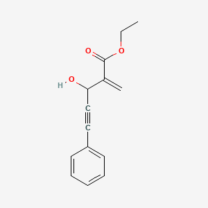molecular formula C14H14O3 B14221613 Ethyl 3-hydroxy-2-methylidene-5-phenylpent-4-ynoate CAS No. 596135-74-9