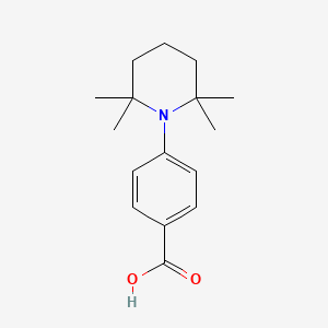 molecular formula C16H23NO2 B14221639 Benzoic acid, 4-(2,2,6,6-tetramethyl-1-piperidinyl)- CAS No. 503822-02-4