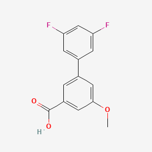 molecular formula C14H10F2O3 B1422165 3-(3,5-Difluorophenyl)-5-methoxybenzoic acid CAS No. 1261903-90-5