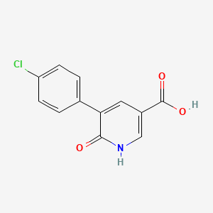 molecular formula C12H8ClNO3 B1422167 5-(4-氯苯基)-6-羟基烟酸 CAS No. 1262010-75-2