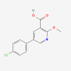 molecular formula C13H10ClNO3 B1422168 5-(4-Chlorophenyl)-2-methoxynicotinic acid CAS No. 1261905-29-6