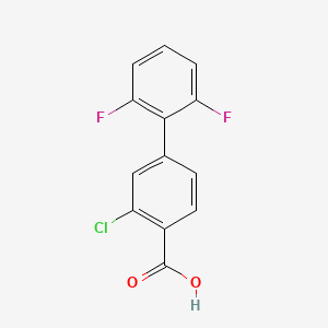 molecular formula C13H7ClF2O2 B1422170 2-氯-4-(2,6-二氟苯基)苯甲酸 CAS No. 1262006-10-9