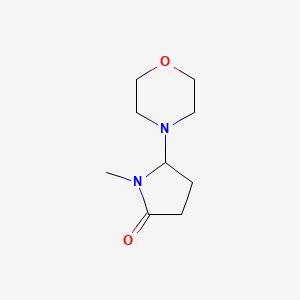 molecular formula C9H16N2O2 B14221723 2-Pyrrolidinone, 1-methyl-5-(4-morpholinyl)- CAS No. 831170-40-2