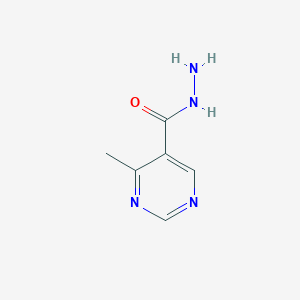 molecular formula C6H8N4O B1422174 4-Methyl-5-pyrimidinecarbohydrazide CAS No. 1308384-46-4
