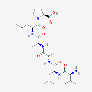 molecular formula C28H50N6O7 B14221741 L-Proline, L-valyl-L-leucyl-L-alanyl-L-alanyl-L-leucyl- CAS No. 503844-15-3