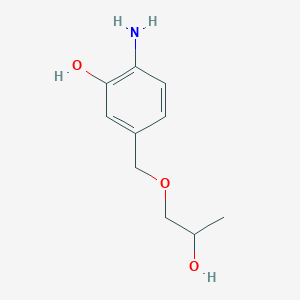 molecular formula C10H15NO3 B14221744 2-Amino-5-[(2-hydroxypropoxy)methyl]phenol CAS No. 824933-89-3