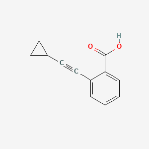 molecular formula C12H10O2 B1422175 2-(Cyclopropylethynyl)benzoic acid CAS No. 1313028-09-9
