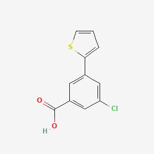 molecular formula C11H7ClO2S B1422177 5-Chloro-3-(thiophen-2-YL)benzoic acid CAS No. 1261928-17-9