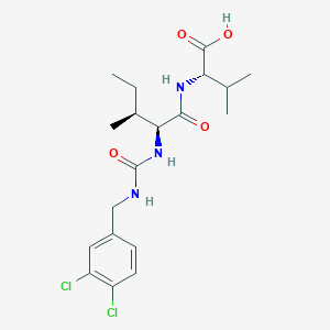 molecular formula C19H27Cl2N3O4 B14221777 N-{[(3,4-Dichlorophenyl)methyl]carbamoyl}-L-isoleucyl-L-valine CAS No. 776305-09-0