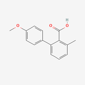 molecular formula C15H14O3 B1422179 2-(4-Methoxyphenyl)-6-methylbenzoic acid CAS No. 1261902-83-3