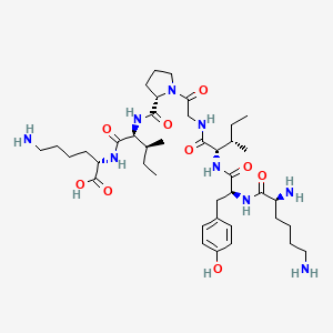 molecular formula C40H67N9O9 B14221798 L-Lysyl-L-tyrosyl-L-isoleucylglycyl-L-prolyl-L-isoleucyl-L-lysine CAS No. 632325-15-6