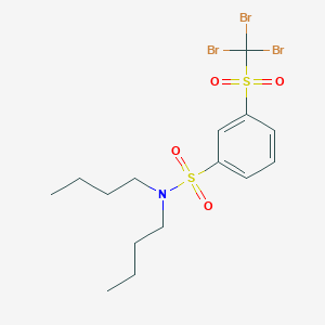 molecular formula C15H22Br3NO4S2 B14221802 N,N-Dibutyl-3-(tribromomethanesulfonyl)benzene-1-sulfonamide CAS No. 532392-03-3