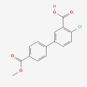 molecular formula C15H11ClO4 B1422181 2-氯-5-(4-甲氧羰基苯基)苯甲酸 CAS No. 1261903-35-8