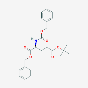 molecular formula C24H29NO6 B1422182 (S)-1-Benzyl 5-tert-butyl 2-(((benzyloxy)carbonyl)amino)pentanedioate CAS No. 3967-18-8