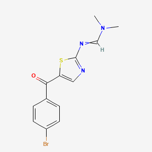 molecular formula C13H12BrN3OS B14221835 N'-[5-(4-Bromobenzoyl)-1,3-thiazol-2-yl]-N,N-dimethylmethanimidamide CAS No. 528818-71-5