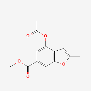 molecular formula C13H12O5 B1422184 Methyl 4-acetoxy-2-methylbenzofuran-6-carboxylate CAS No. 37978-61-3
