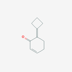 molecular formula C10H12O B14221840 2-Cyclohexen-1-one, 6-cyclobutylidene- CAS No. 824975-88-4