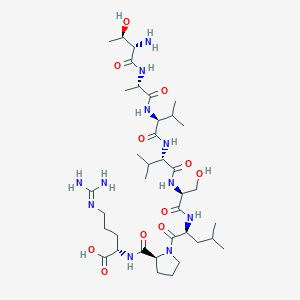molecular formula C37H67N11O11 B14221841 L-Threonyl-L-alanyl-L-valyl-L-valyl-L-seryl-L-leucyl-L-prolyl-N~5~-(diaminomethylidene)-L-ornithine CAS No. 823784-13-0