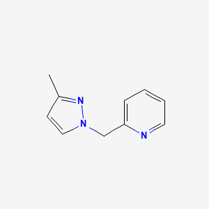 molecular formula C10H11N3 B14221858 Pyridine, 2-[(3-methyl-1H-pyrazol-1-yl)methyl]- CAS No. 825614-26-4