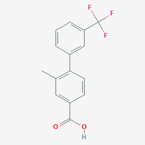 molecular formula C15H11F3O2 B1422187 3-Methyl-4-(3-trifluoromethylphenyl)benzoic acid CAS No. 1008773-97-4