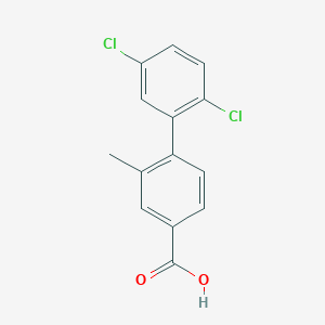molecular formula C14H10Cl2O2 B1422188 4-(2,5-Dichlorophenyl)-3-methylbenzoic acid CAS No. 1261984-41-1