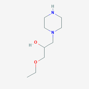 molecular formula C9H20N2O2 B1422189 1-Ethoxy-3-(piperazin-1-yl)propan-2-ol CAS No. 54469-46-4