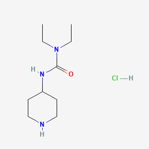 molecular formula C10H22ClN3O B1422190 1,1-Diethyl-3-(piperidin-4-yl)urea hydrochloride CAS No. 1195608-64-0