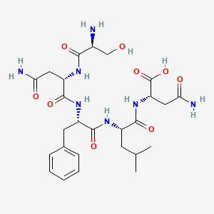 molecular formula C26H39N7O9 B14221902 L-Asparagine, L-seryl-L-asparaginyl-L-phenylalanyl-L-leucyl- CAS No. 574750-10-0