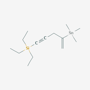 molecular formula C14H28SiSn B14221910 Silane, triethyl[4-(trimethylstannyl)-4-penten-1-ynyl]- CAS No. 498547-49-2