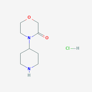 molecular formula C9H17ClN2O2 B1422192 4-(哌啶-4-基)吗啉-3-酮盐酸盐 CAS No. 891790-19-5