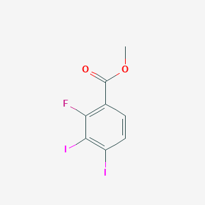 molecular formula C8H5FI2O2 B14221943 Methyl 3,4-diiodo-2-fluorobenzoate 