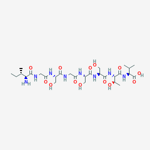 molecular formula C28H50N8O13 B14221955 L-Isoleucylglycyl-L-serylglycyl-L-seryl-L-seryl-L-threonyl-L-valine CAS No. 827301-87-1