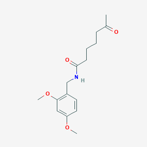 molecular formula C16H23NO4 B14221959 N-[(2,4-Dimethoxyphenyl)methyl]-6-oxoheptanamide CAS No. 823797-46-2