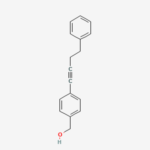 molecular formula C17H16O B14221977 Benzenemethanol, 4-(4-phenyl-1-butynyl)- CAS No. 830329-17-4