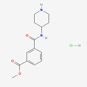Methyl 3-(piperidin-4-ylcarbamoyl)benzoate hydrochloride