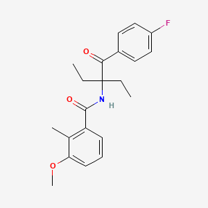 molecular formula C21H24FNO3 B14222019 N-[3-(4-fluorobenzoyl)pentan-3-yl]-3-methoxy-2-methylbenzamide CAS No. 551963-87-2
