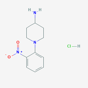molecular formula C11H16ClN3O2 B1422204 1-(2-Nitrophenyl)piperidin-4-amine hydrochloride CAS No. 1286274-86-9