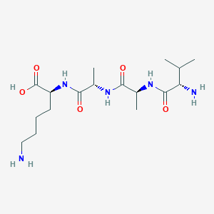 molecular formula C17H33N5O5 B14222040 L-Valyl-L-alanyl-L-alanyl-L-lysine CAS No. 798540-45-1
