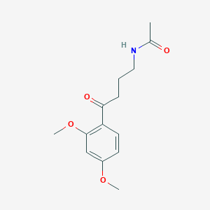 molecular formula C14H19NO4 B14222058 N-[4-(2,4-Dimethoxyphenyl)-4-oxobutyl]acetamide CAS No. 823821-74-5