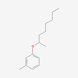 molecular formula C15H24O B14222074 Benzene, 1-methyl-3-[(1-methylheptyl)oxy]- CAS No. 821806-62-6