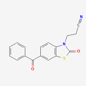 molecular formula C17H12N2O2S B14222087 3-(6-Benzoyl-2-oxo-1,3-benzothiazol-3(2H)-yl)propanenitrile CAS No. 561305-66-6
