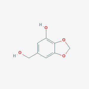 molecular formula C8H8O4 B142221 3,4-(Methylenedioxy)-5-hydroxy-benzylalcohol CAS No. 150502-45-7