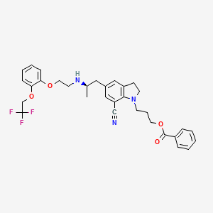 1-[3-(Benzoyloxy)propyl]-2,3-dihydro-5-[(2R)-2-[[2-[2-(2,2,2-trifluoroethoxy)phenoxy]ethyl]amino]propyl]-1H-indole-7-carbonitrile