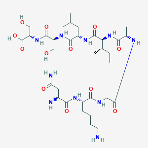 molecular formula C33H60N10O12 B14222106 L-Asparaginyl-L-lysylglycyl-L-alanyl-L-isoleucyl-L-leucyl-L-seryl-L-serine CAS No. 574750-50-8