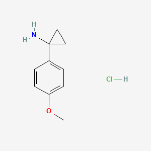 molecular formula C10H14ClNO B1422211 1-(4-Methoxyphenyl)cyclopropan-1-amine hydrochloride CAS No. 1187931-04-9