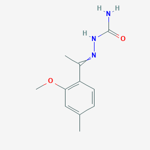 molecular formula C11H15N3O2 B14222115 2-[1-(2-Methoxy-4-methylphenyl)ethylidene]hydrazine-1-carboxamide CAS No. 830331-63-0