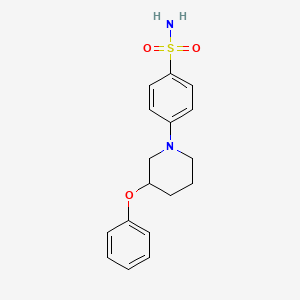 molecular formula C17H20N2O3S B14222119 Benzenesulfonamide, 4-(3-phenoxy-1-piperidinyl)- CAS No. 827322-98-5