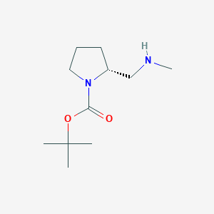 molecular formula C11H22N2O2 B1422217 (R)-tert-butyl 2-((methylamino)methyl)pyrrolidine-1-carboxylate CAS No. 783325-25-7