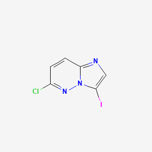 molecular formula C6H3ClIN3 B1422218 6-Chloro-3-iodoimidazo[1,2-B]pyridazine CAS No. 923595-49-7